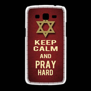 Coque Samsung Galaxy Grand2 Keep Calm and Pray jewish Rouge
