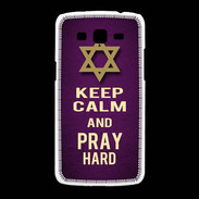 Coque Samsung Galaxy Grand2 Keep Calm and Pray jewish Violet