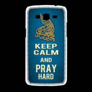 Coque Samsung Galaxy Grand2 Keep Calm and Pray Muslim Bleu