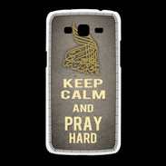 Coque Samsung Galaxy Grand2 Keep Calm and Pray Muslim Gris