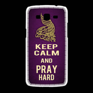 Coque Samsung Galaxy Grand2 Keep Calm and Pray Muslim Violet