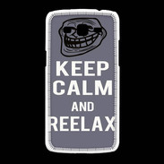 Coque Samsung Galaxy Grand2 Keep Calm and Reelax Gris