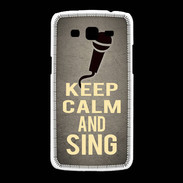 Coque Samsung Galaxy Grand2 Keep Calm and Sing Gris