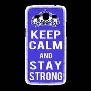 Coque Samsung Galaxy Grand2 Keep Calm and Stay strong Bleu