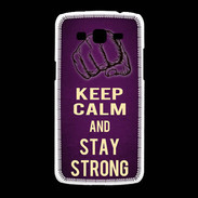 Coque Samsung Galaxy Grand2 Keep Calm and Stay strong Violet