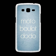 Coque Samsung Galaxy Grand2 Moto Boulot Dodo Bleu ZG