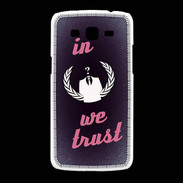 Coque Samsung Galaxy Grand2 In anonymous We trust Rouge ZG