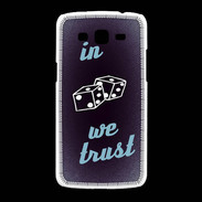 Coque Samsung Galaxy Grand2 In Gamble We trust Bleu ZG