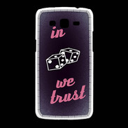 Coque Samsung Galaxy Grand2 In Gamble We trust Rouge ZG