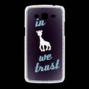 Coque Samsung Galaxy Grand2 In Girafe We trust Bleu ZG