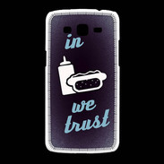 Coque Samsung Galaxy Grand2 In Junk We trust Bleu ZG
