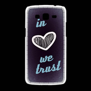 Coque Samsung Galaxy Grand2 In Love We trust Bleu ZG