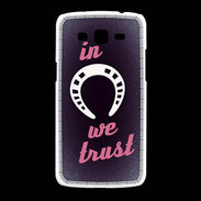 Coque Samsung Galaxy Grand2 In Luck We trust Rouge ZG