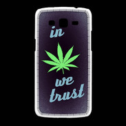 Coque Samsung Galaxy Grand2 In Weed We trust Vert ZG