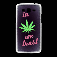Coque Samsung Galaxy Grand2 In Weed We trust Rouge ZG