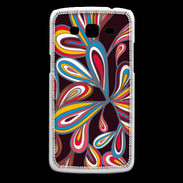 Coque Samsung Core Plus Flower power sur fond noir