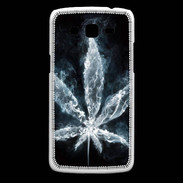 Coque Samsung Core Plus Feuille de cannabis en fumée