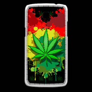 Coque Samsung Core Plus Feuille de cannabis et cœur Rasta