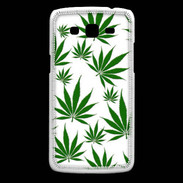 Coque Samsung Core Plus Feuille de cannabis sur fond blanc