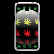 Coque Samsung Core Plus Effet cannabis sur fond noir