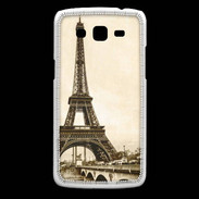 Coque Samsung Core Plus Tour Eiffel Vintage en noir et blanc