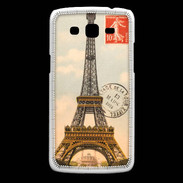 Coque Samsung Core Plus Vintage Tour Eiffel carte postale