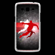 Coque Samsung Core Plus Illustration Handball en noir et rouge