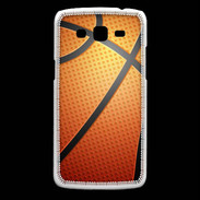 Coque Samsung Core Plus Effet Ballon de basket orange et noir