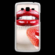 Coque Samsung Core Plus Bouche sexy rouge à lèvre gloss rouge fraise