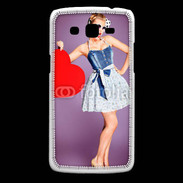 Coque Samsung Core Plus femme glamour coeur style betty boop