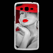 Coque Samsung Core Plus Femme élégante en noire et rouge 15
