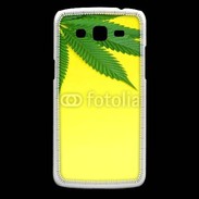 Coque Samsung Core Plus Feuille de cannabis sur fond jaune 2