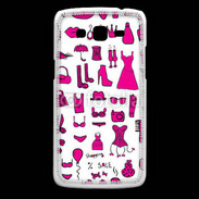 Coque Samsung Core Plus Fond fashion rose