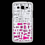 Coque Samsung Core Plus Fond fashion rose 3