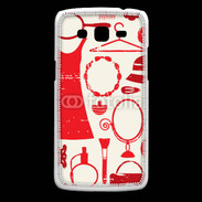 Coque Samsung Core Plus Fond fashion rouge