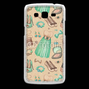 Coque Samsung Core Plus Fond fashion vert et marron
