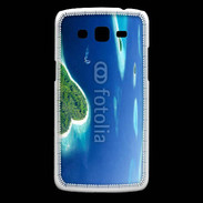Coque Samsung Core Plus île en former de cœur au milieu de la mer