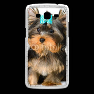 Coque Samsung Core Plus Yorkshire et nœud bleu 15