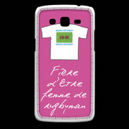 Coque Samsung Core Plus Femme de rugbyman Bonus offensif-défensif Rose