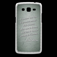 Coque Samsung Core Plus Homme veut Vert Citation Oscar Wilde