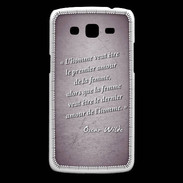 Coque Samsung Core Plus Homme veut Violet Citation Oscar Wilde