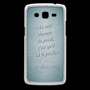 Coque Samsung Core Plus Charme passé Turquoise Citation Oscar Wilde