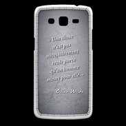 Coque Samsung Core Plus Chose vraie Noir Citation Oscar Wilde