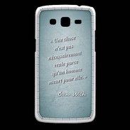 Coque Samsung Core Plus Chose vraie Turquoise Citation Oscar Wilde
