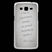 Coque Samsung Core Plus Conscience Gris Citation Oscar Wilde