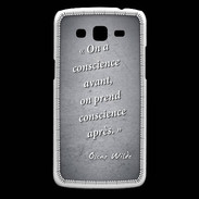 Coque Samsung Core Plus Conscience Noir Citation Oscar Wilde