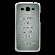 Coque Samsung Core Plus Conscience Vert Citation Oscar Wilde