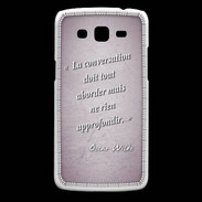 Coque Samsung Core Plus La conversation Rose Citation Oscar Wilde