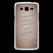 Coque Samsung Core Plus La conversation Rouge Citation Oscar Wilde