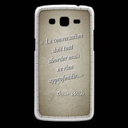 Coque Samsung Core Plus La conversation Sepia Citation Oscar Wilde